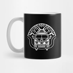 Line Art Van (White) Mug